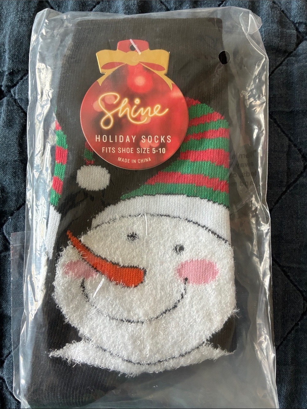 Holiday Happy Snowman Socks
